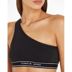 Tommy Hilfiger Asymetric One Shoulder Bra in Black