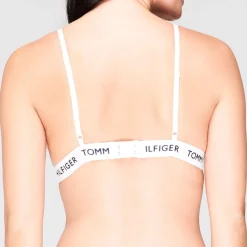 Tommy Hilfiger Cotton Padded Triangle Bra in White
