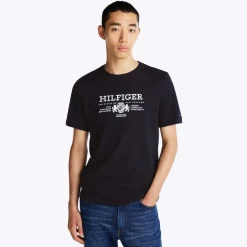 Tommy Hilfiger Crest Logo Embroidery T-Shirt in Blue