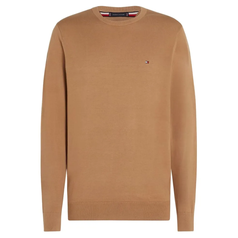 Tommy Hilfiger Ess Crew Knit in Beige