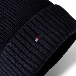 Tommy Hilfiger Essential Pom Pom Beanie in Blue