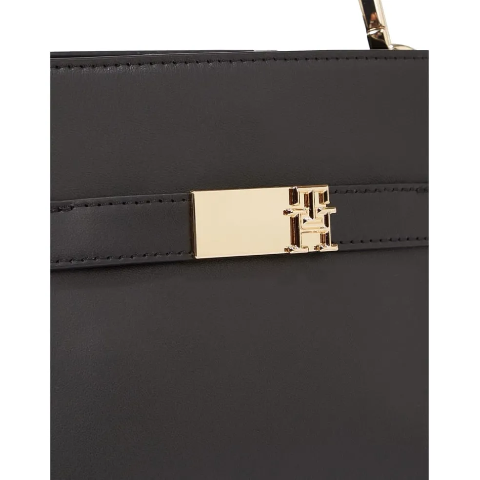 Tommy Hilfiger Heritage Mini Cross Body Satchel with Detachable Strap in Black