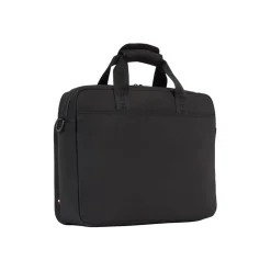 Tommy Hilfiger Laptop Handbag with Detachable Strap in Black