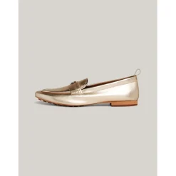 Tommy Hilfiger Leather Penny Loafer in Gold
