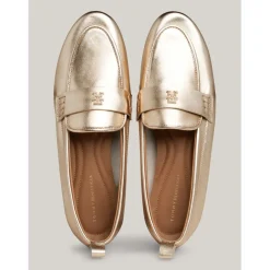 Tommy Hilfiger Leather Penny Loafer in Gold