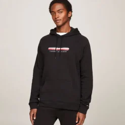 Tommy Hilfiger Logo Lounge Hoodie in Black