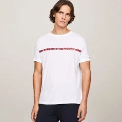 Tommy Hilfiger Logo Lounge T-Shirt in White