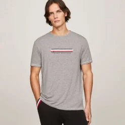 Tommy Hilfiger Logo Lounge T-Shirt in Grey