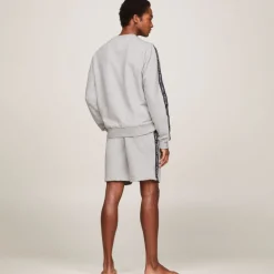 Tommy Hilfiger Logo Tape Lounge Sweatshirt in Grey