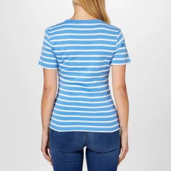 Tommy Hilfiger Neck Striped T-Shirt in Blue
