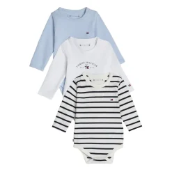 Tommy Hilfiger Pack Of Long Sleeved Baby Grows Babies in Multi