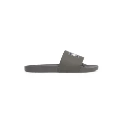 Tommy Hilfiger Pool Logo Print Flatform Slides in Grey