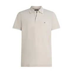 Tommy Hilfiger Regular Fit Short Sleeve Polo Shirt in Beige