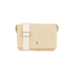 Tommy Hilfiger Spring Ribbed Cross Body with Detachable Strap in Beige