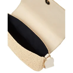 Tommy Hilfiger Spring Ribbed Cross Body with Detachable Strap in Beige