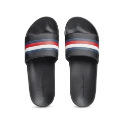 Tommy Hilfiger Stripe Sandals in Black