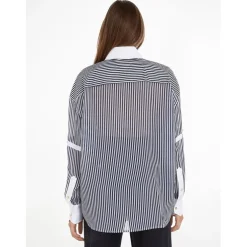 Tommy Hilfiger Thl Naval Ithaca Relaxed Fit Long Sleeve Shirt in Blue