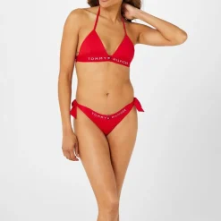 Tommy Hilfiger Triangle Bikini Top in Red