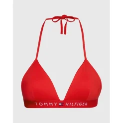 Tommy Hilfiger Triangle Bikini Top in Red