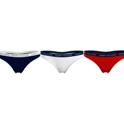 Tommy Hilfiger Womens Bodywear 3 Pack Thong Briefs in Multi