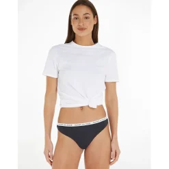 Tommy Hilfiger Womens Bodywear 3 Pack Thong Briefs in Multi