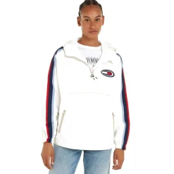 Tommy Jeans Archive Relaxed Fit Hooded Sweatshirt in White