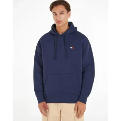 Tommy Jeans Badge Hoodie in Blue