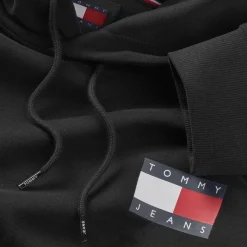 Tommy Jeans Hooded Regular Fit Sweatshirt in Black