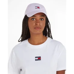 Tommy Jeans Logo Baseball Cap in Purple