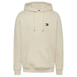 Tommy Jeans Reg Badge Hoodie Ext in Beige