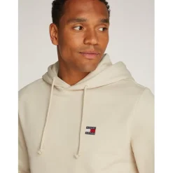 Tommy Jeans Reg Badge Hoodie Ext in Beige