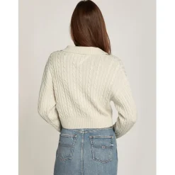 Tommy Jeans Rugby Pullover Sweater in White