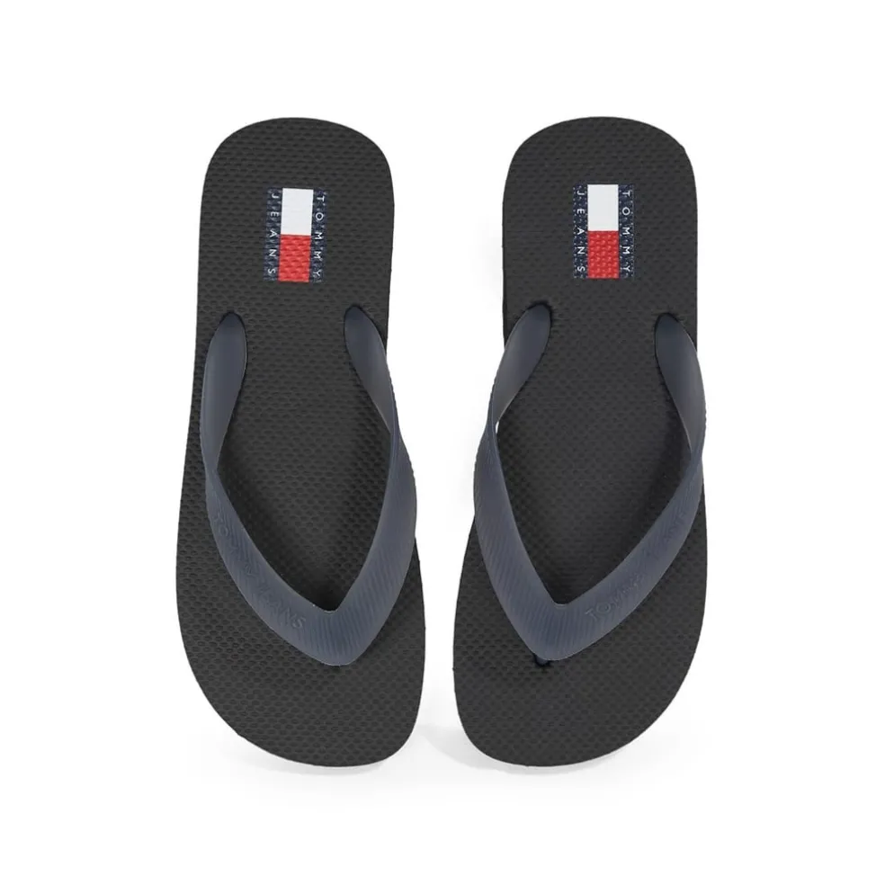 Tommy Jeans Tjw Logo Flip Flop in Black