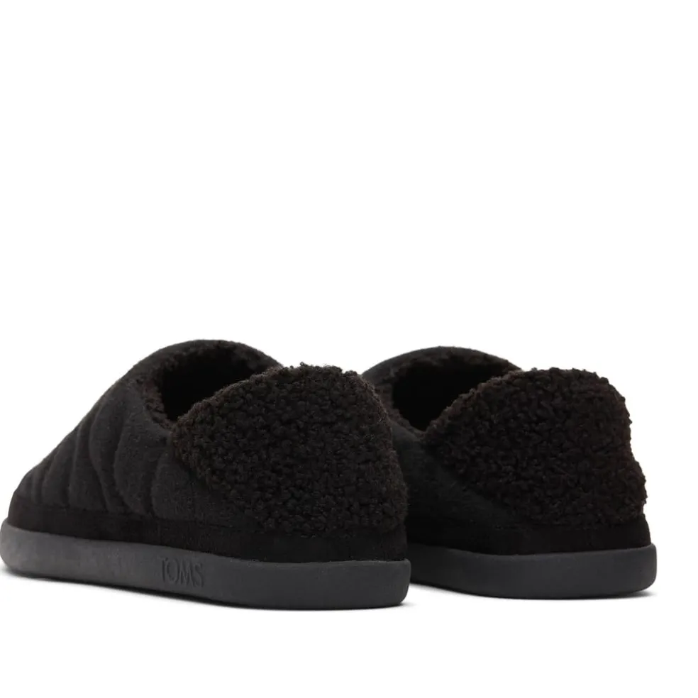 Toms Ezra Quilted Slippers in Black