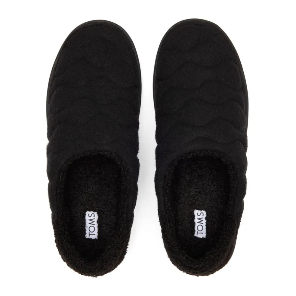 Toms Ezra Quilted Slippers in Black
