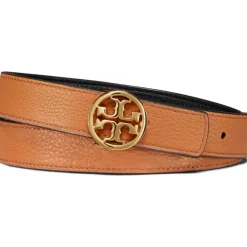 Tory Burch Burch 1inch Logo Belt in Black