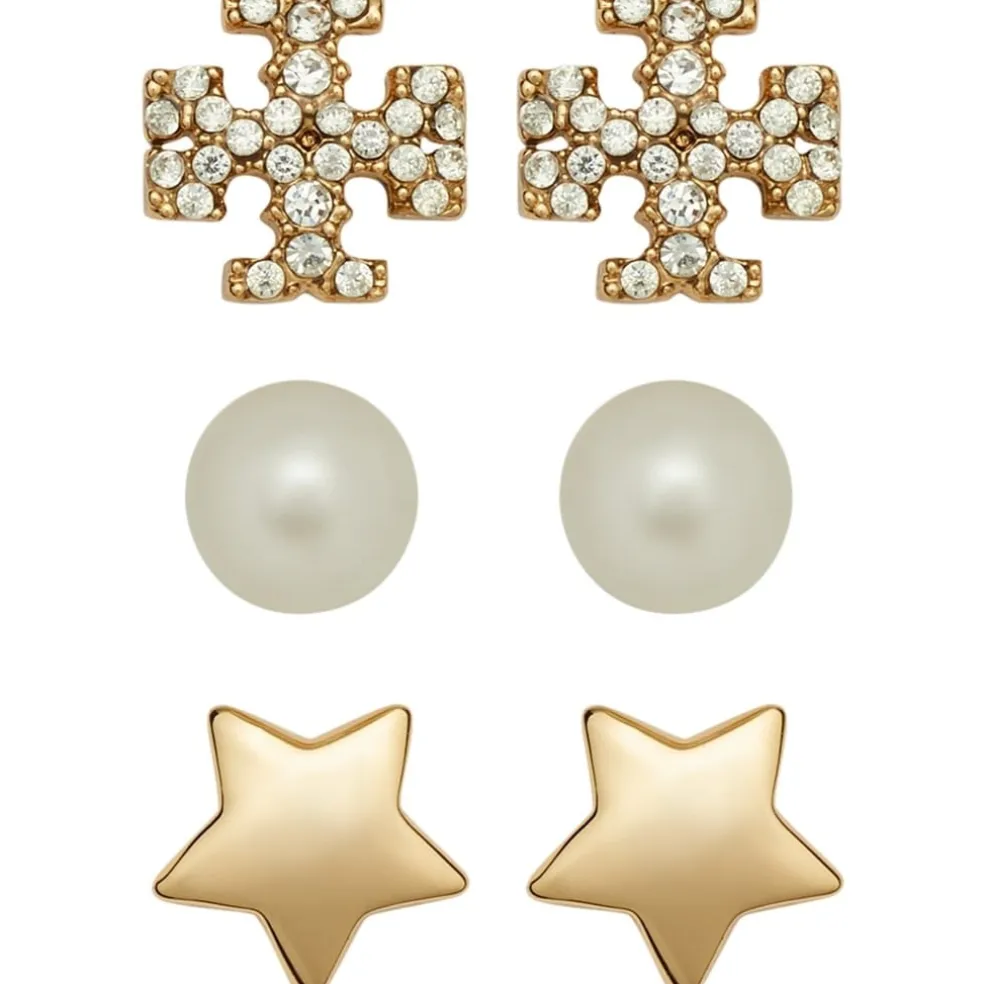 Tory Burch Jewellery Stud Earring Set in Gold