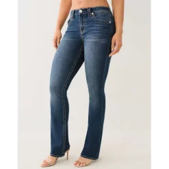 True Religion Becca Mid Rise Bootcut Jeans in Blue