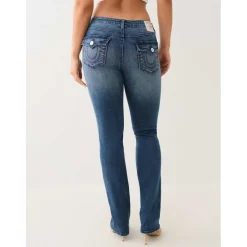 True Religion Billie Mid Rise Jeans in Blue