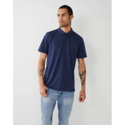 True Religion Core Regular Fit Polo Shirt in Blue