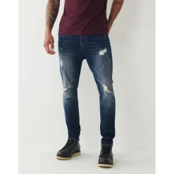 True Religion Distressed Skinny Jeans in Blue