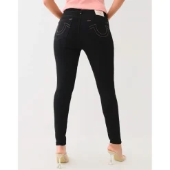 True Religion High Rise Super Skinny Jeans in Black