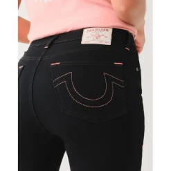 True Religion High Rise Super Skinny Jeans in Black
