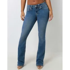True Religion Regular Fit Bootcut Jeans in Blue