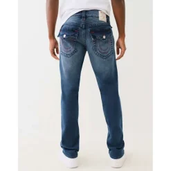 True Religion Ricky Five Pocket Straight Jeans in Blue