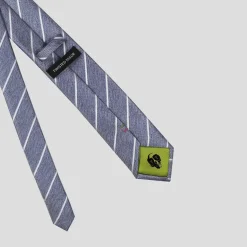 Twisted Tailor Silver Floral Tie in Blue