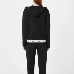 Ugg Tape Zip Hoodie in Black