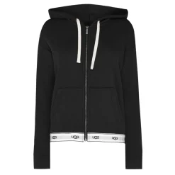 Ugg Tape Zip Hoodie in Black