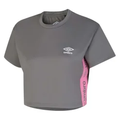 Umbro Active Cropped T-Shirt in Grey pink