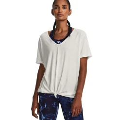 Under Armour Completer V-Neck Relaxed Fit T-Shirt in White